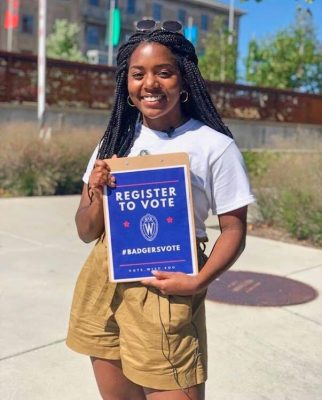 Big Ten Voting Challenge Intern Tamia Fowlkes