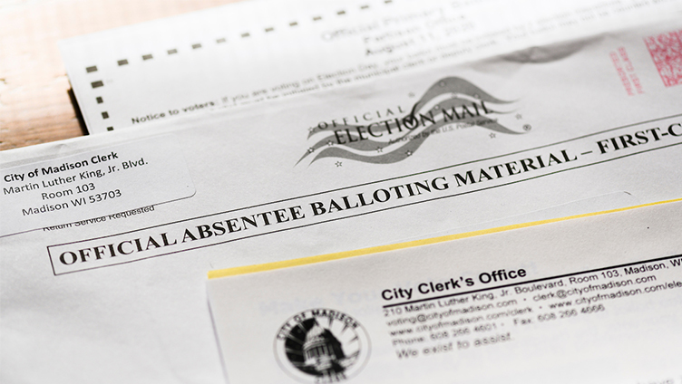 Official absentee ballot materials for the city of Madison.