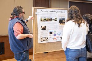 New to last year's conference agenda, participants were invited to attend a table and poster session to learn more about the community-engaged work happening across the state and campus.