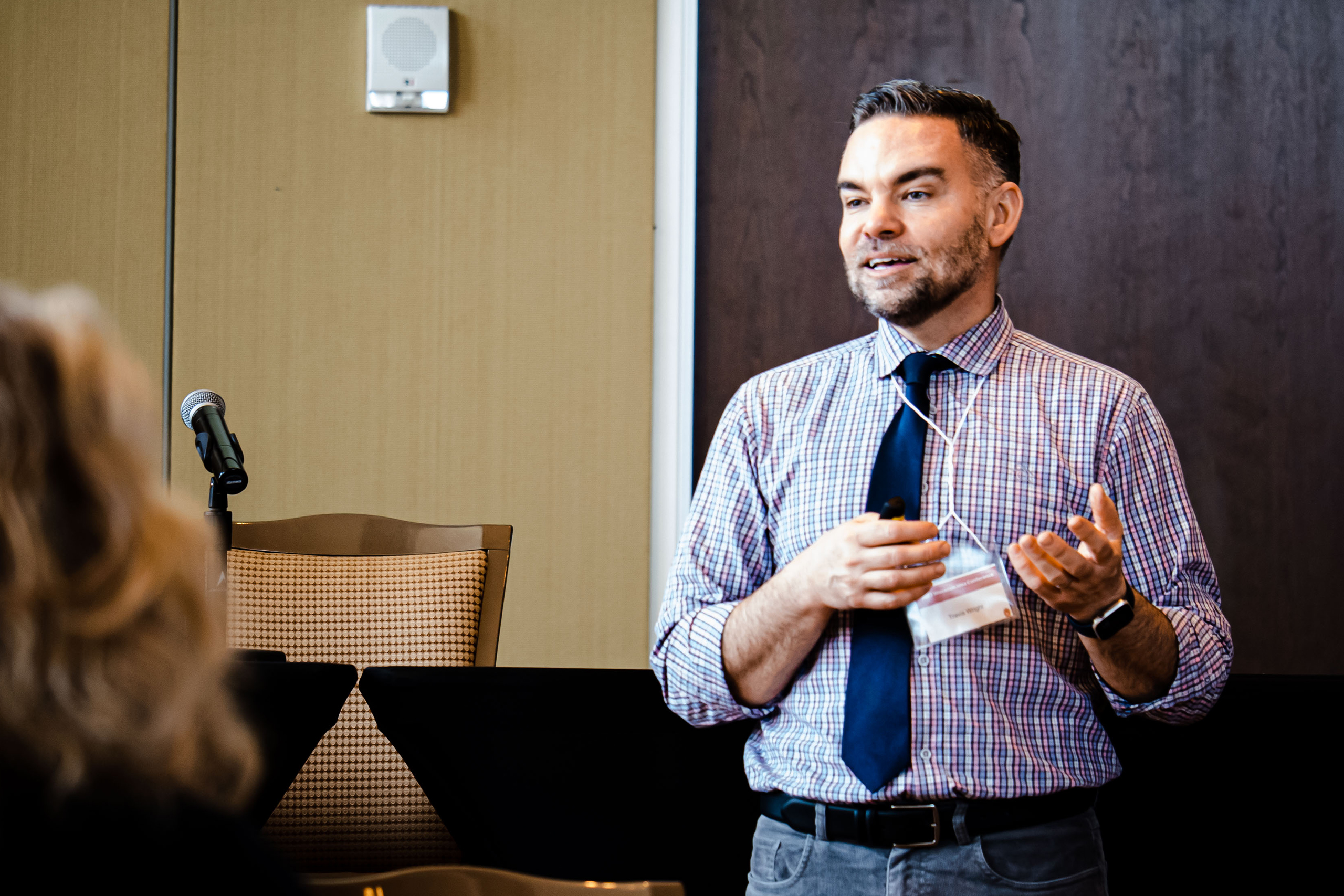 Travis Wright at the 2022 Wisconsin Idea Conference